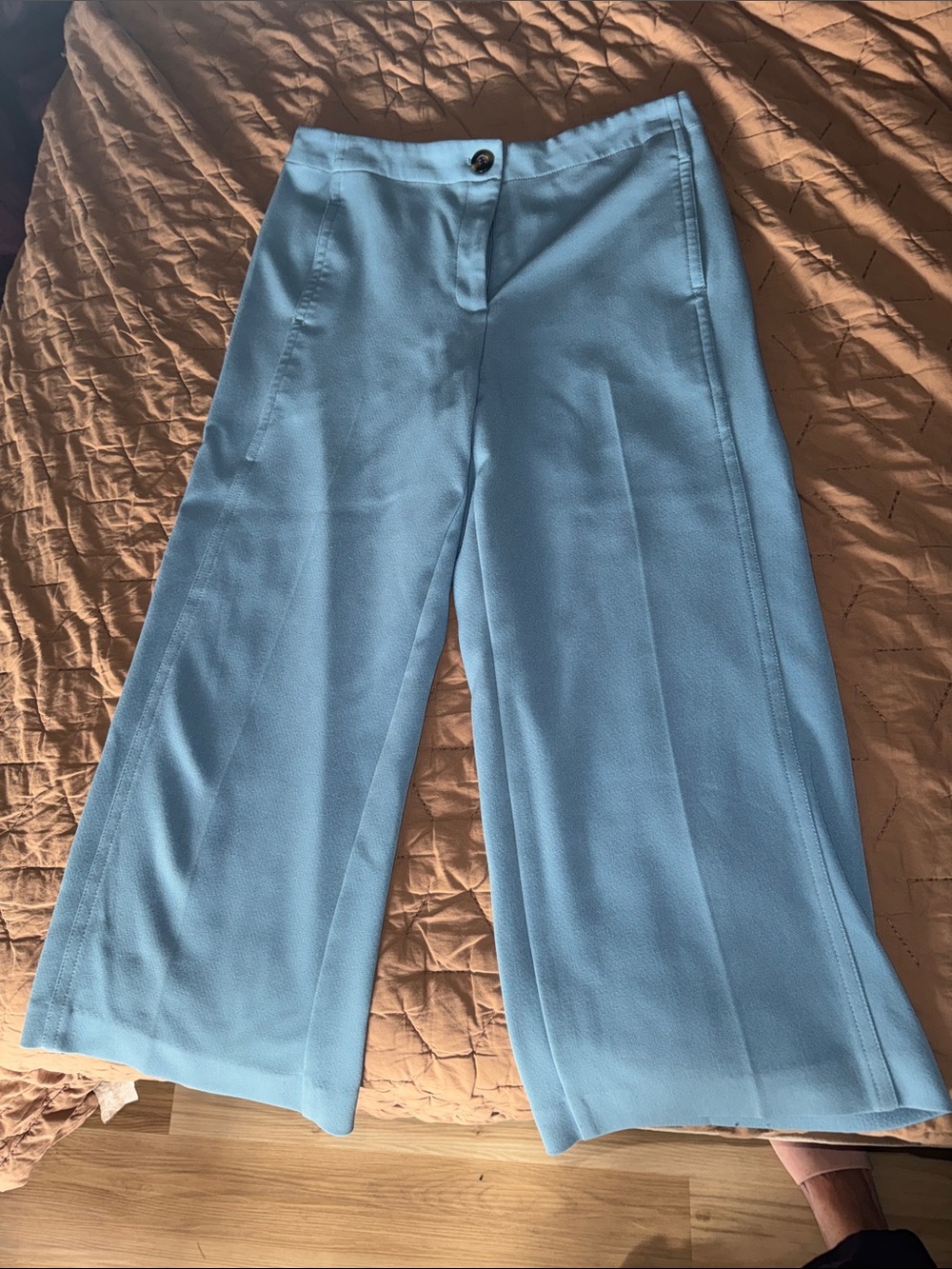 Ann taylor blue high waisted cropped pants